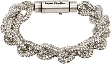 Гривна Acne Studios Crystal Cord Bracelet Сиво | C50416-, 0