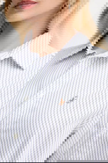 Риза Polo by Ralph Lauren Striped Cotton Shirt, Regular Fit Бяло | 211971500, 4