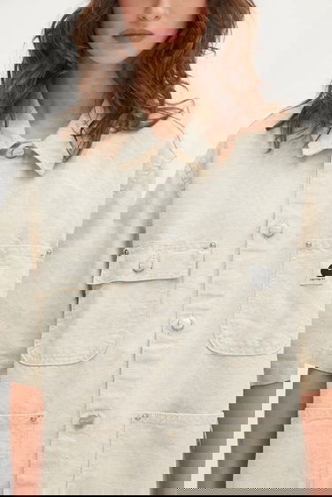 Риза Carhartt WIP Michigan Short-Sleeve Linen Blend Regular Fit Classic Collar Shirt Бежово | I035573.502, 3