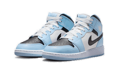 Кецове и обувки Jordan Air 1 Mid "Ice Blue" GS Синьо | 555112-401, 2
