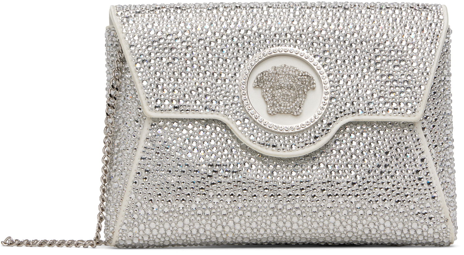 Дамска чанта Versace Crystal 'La Medusa' Envelope Clutch Металик | 1003018_1A06487, 0