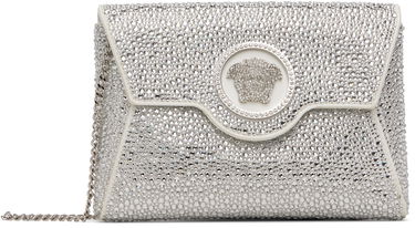 Дамска чанта Versace Crystal 'La Medusa' Envelope Clutch Металик | 1003018_1A06487, 0