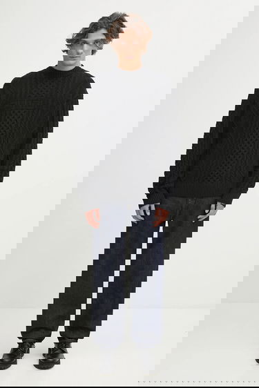 Пуловер Carhartt WIP Shawn Cable Knit Crew Neck Sweater Черно | I035418.89XX, 4