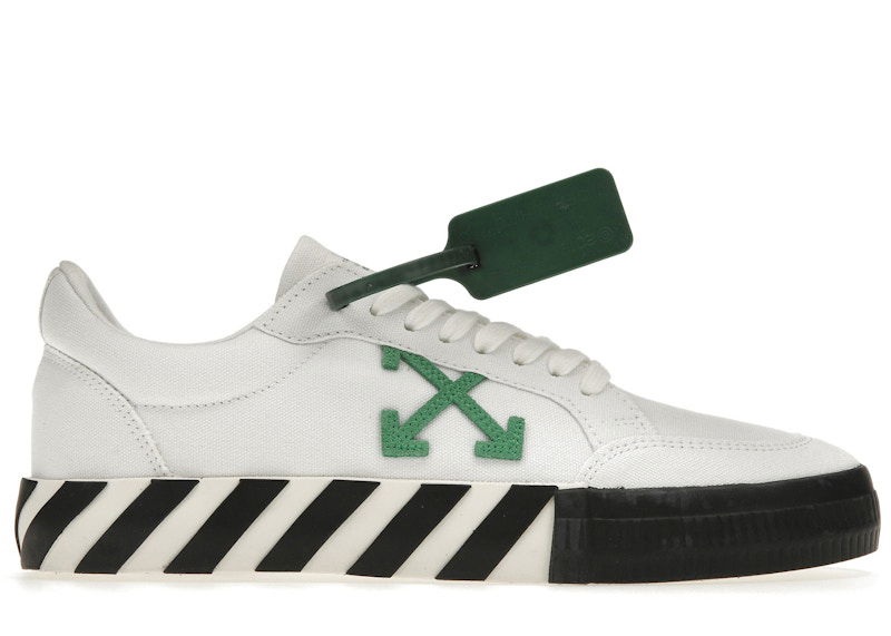 Кецове и обувки Off-White Vulc Low Canvas White Green (FW22) Бяло | OMIA085F22FAB0010155, 0