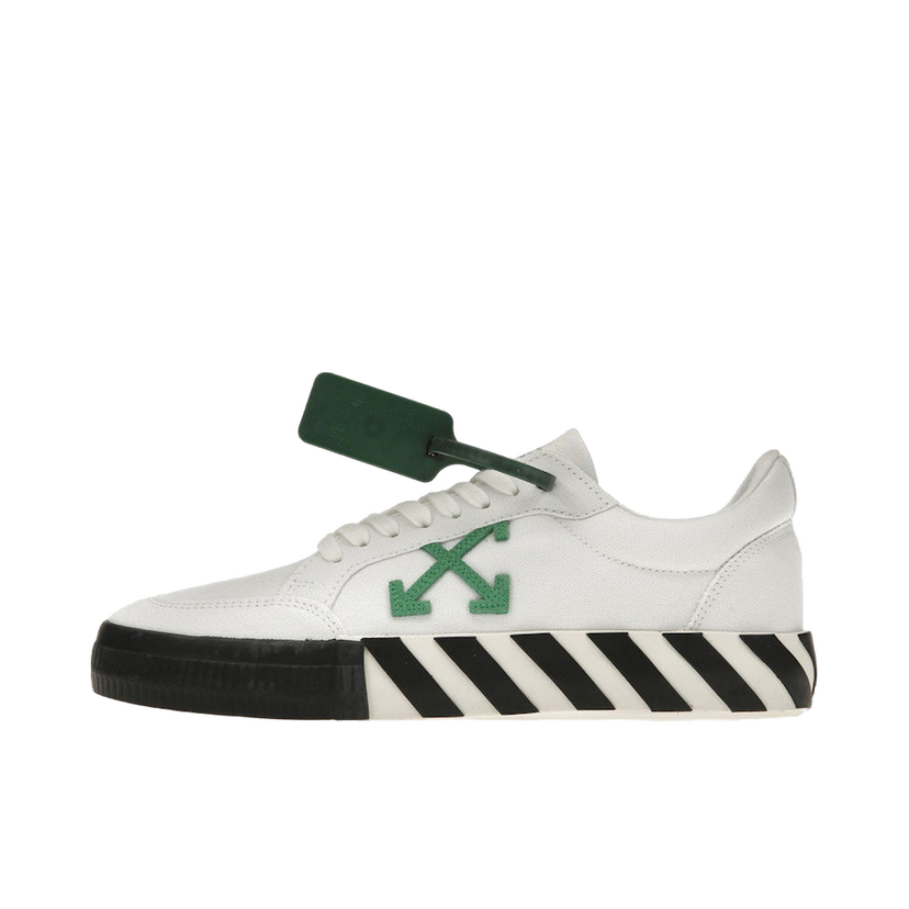 Кецове и обувки Off-White Vulc Low Canvas White Green (FW22) Бяло | OMIA085F22FAB0010155