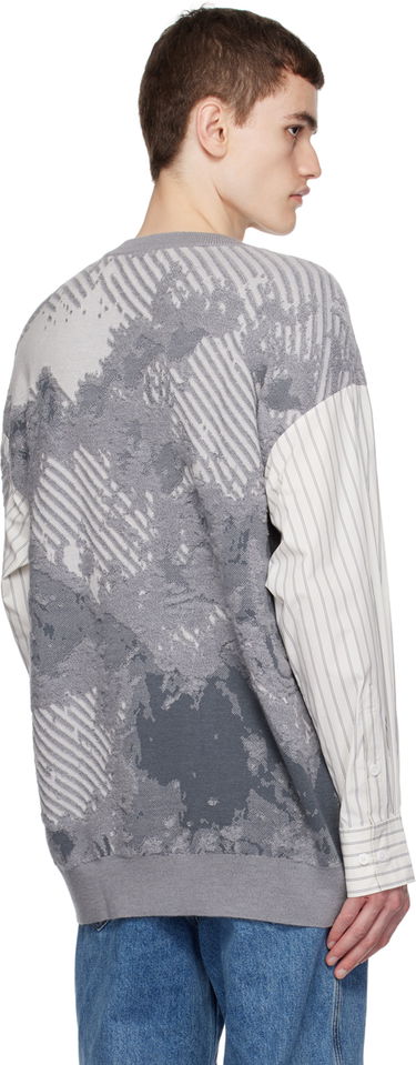 Пуловер Feng Chen Wang Feng Chen Wang Paneled Sweater Сиво | FUF16KT03G, 2