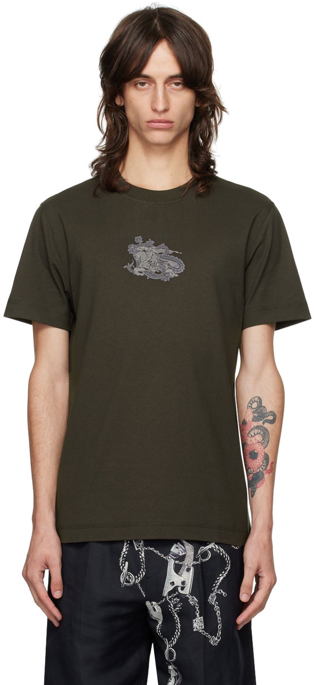 Тениска Burberry Brown Paisley EKD T-shirt Зелено | 8097878, 0
