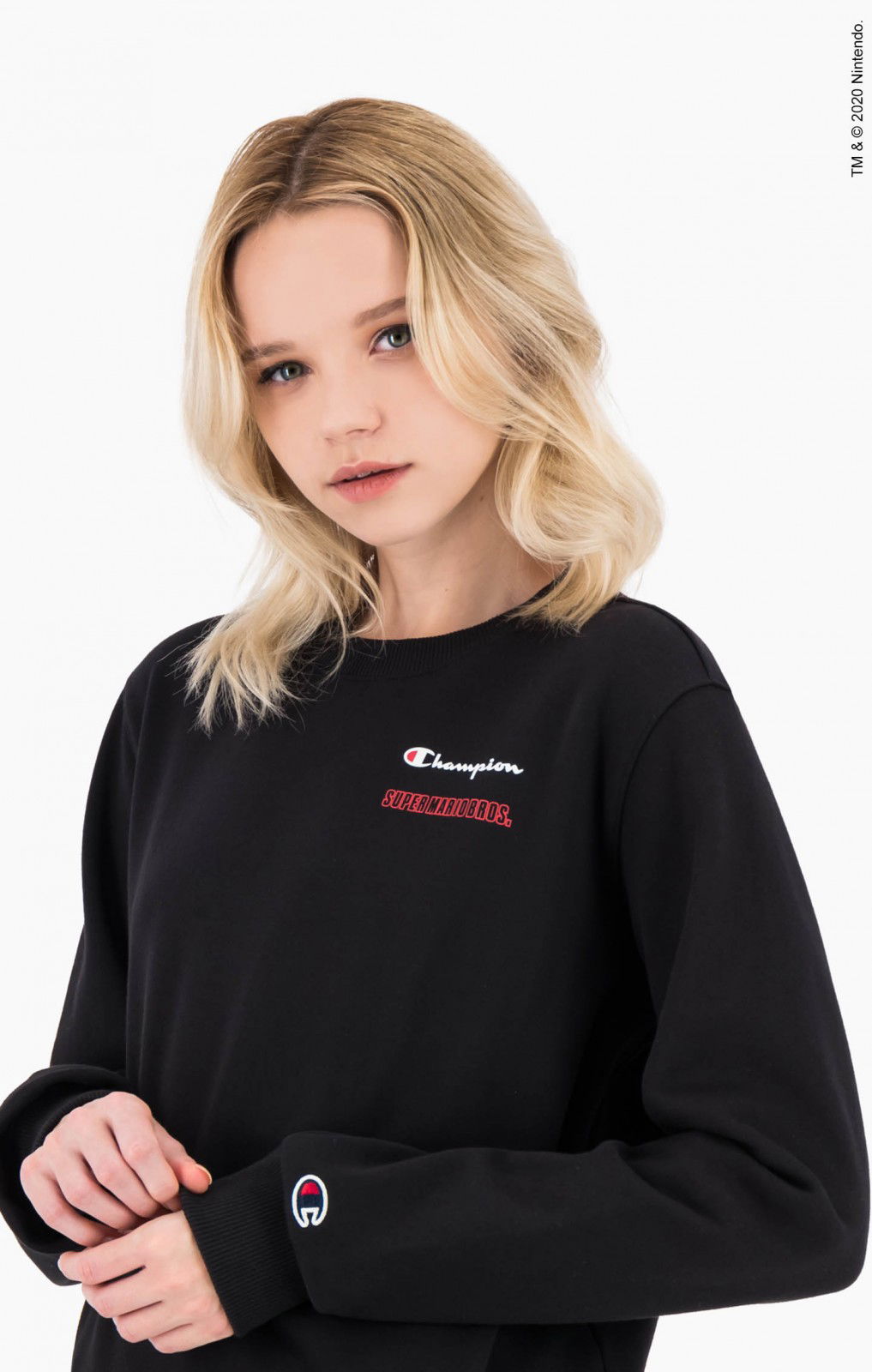 Тениска Champion Crewneck Sweatshirt XL Черно | 114712-KK001, 1