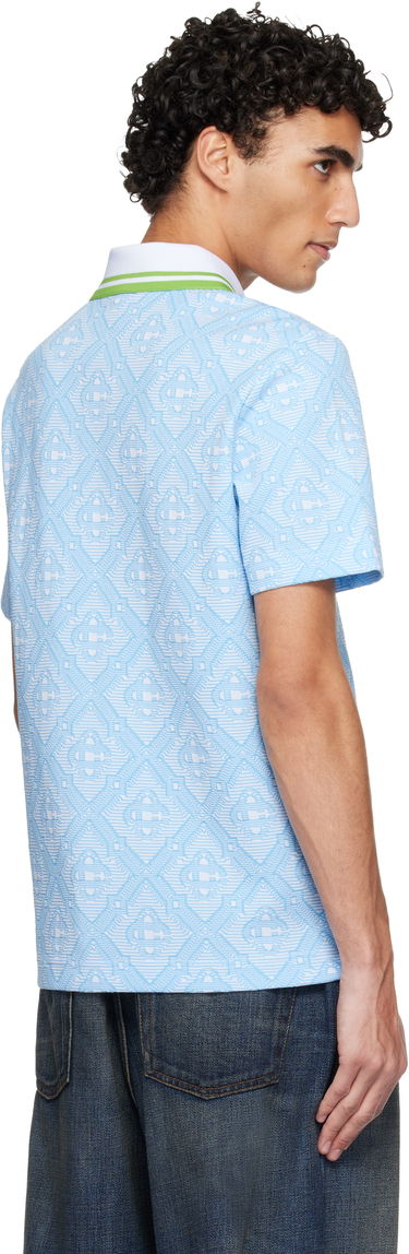 Поло тениска Casablanca Casablanca Jacquard Polo Синьо | M-SP26-JTP-466-01, 2