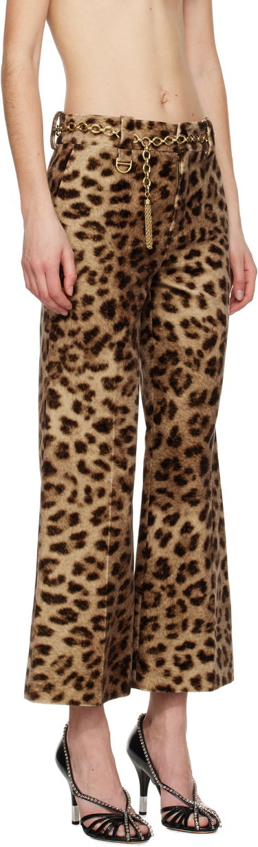 Панталони CHLOÉ Chloé Cropped Bootcut Trousers Кафяво | CH25SPA31290, 1