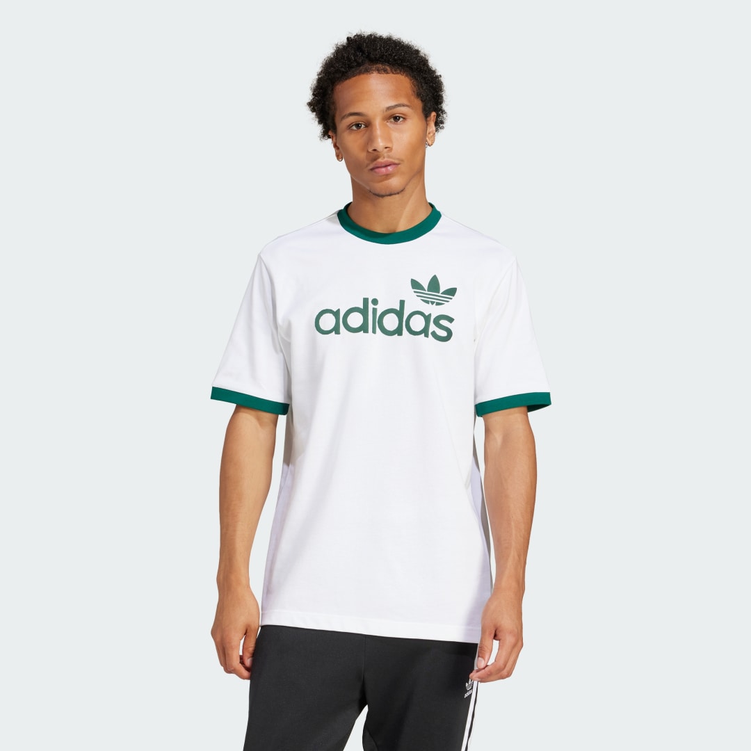 Тениска adidas Performance Classics Trefoil Ringer Tee Бяло | JC8371, 0