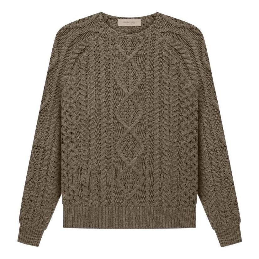 Пуловер Fear of God Essentials Cable Knit Sweater Зелено | FOG-FW22-715