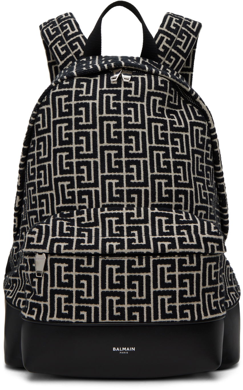 Раница Balmain Monogram Backpack Черно | CM1GE150TJMY, 0