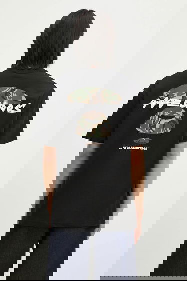 Тениска AAPE by A Bathing Ape Printed T-shirt Moon Face Logo Черно | AAPTEM1564XXN, 2