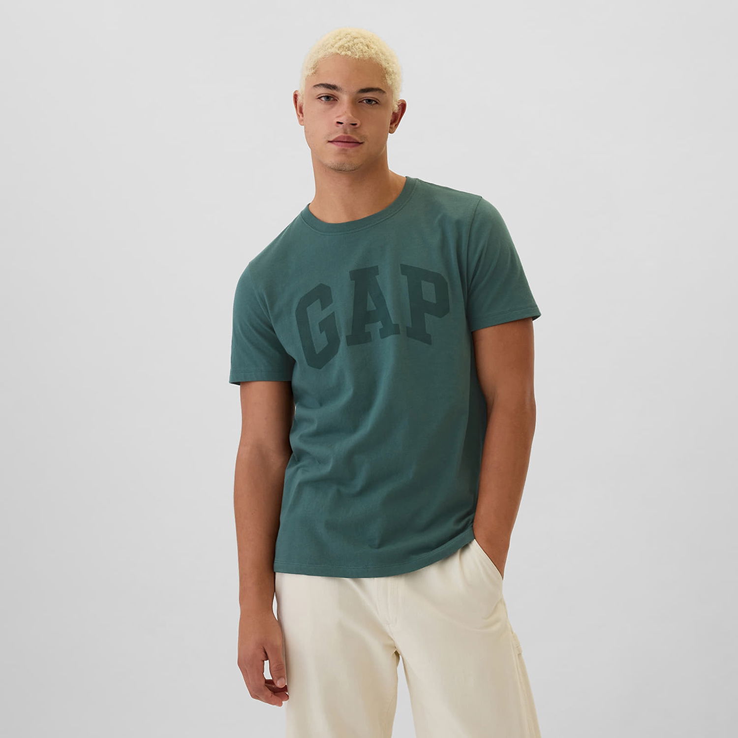 Тениска GAP T-shirt Logo Tee Moores Green S Зелено | 542157-02, 0