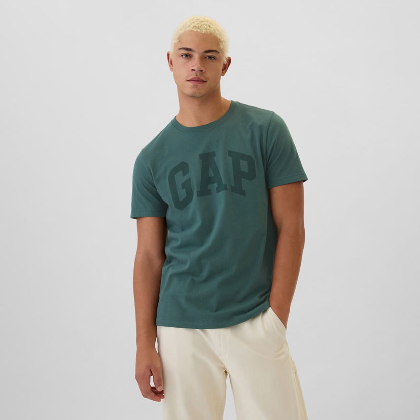 Тениска GAP T-shirt Logo Tee Moores Green S Зелено | 542157-02