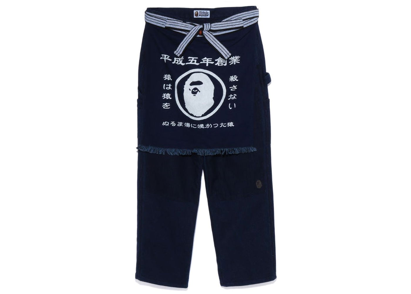 Дънки BAPE Sashiko Painter Apron Pants Тъмно синьо | 1I80-152-019, 0
