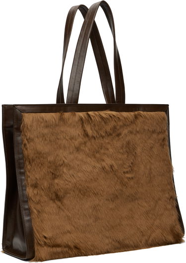 Голяма пазарска чанта Andersson Bell Andersson Bell Linus Fur Tote Bag Кафяво | aaa493u, 2
