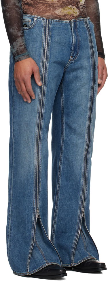 Дънки Jean Paul Gaultier Jean Paul Gaultier Zipped Seam Flare Jeans Синьо | 25/04-W-TR031-D025-57, 1
