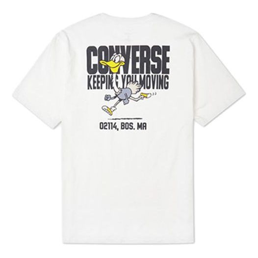 Тениска Converse Cartoon Print Short Sleeve T-Shirt Бяло | 10021124-A02