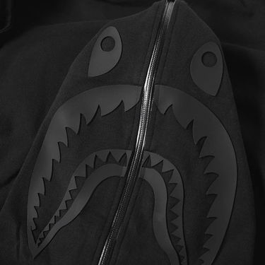 Суитчър BAPE Double Knit Shark Full Zip Hoodie Черно | 001ZPD701003X-BLK, 1