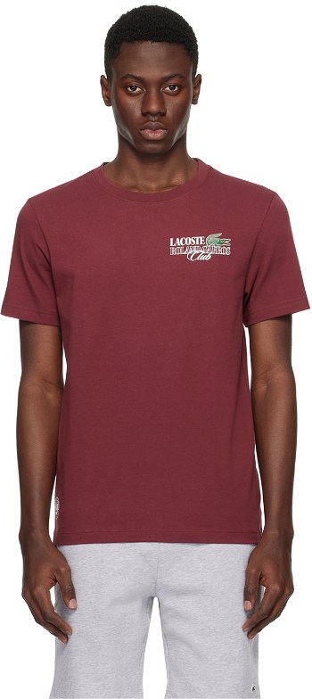 Lacoste Burgundy Roland Garros Edition T-Shirt TH7905_IXZ