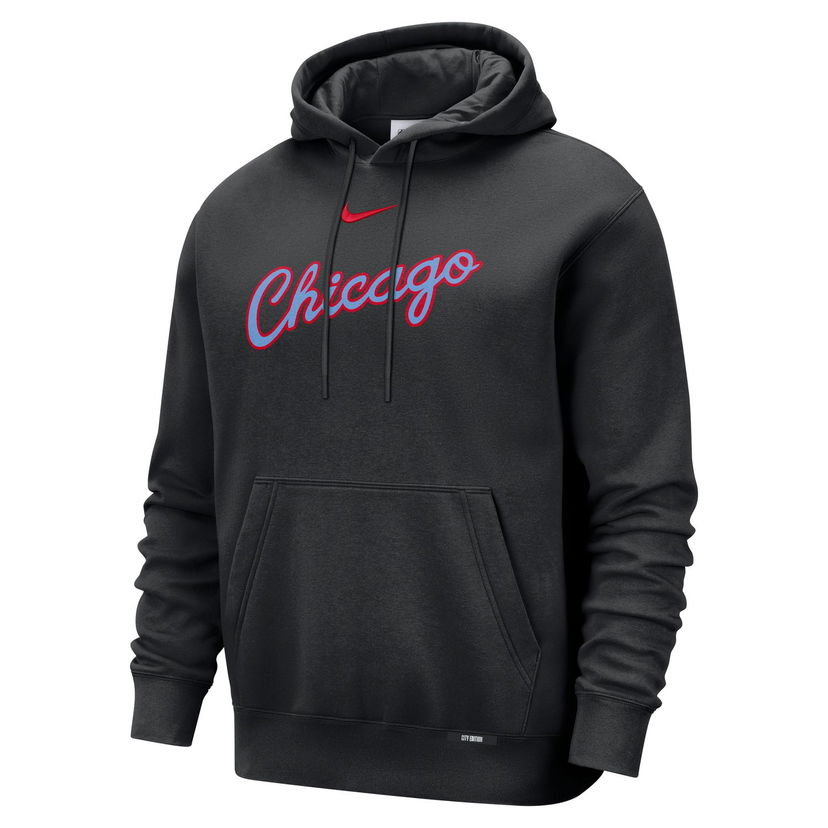 Суитчър Nike Basketball Club Chicago Bulls City Edition Pull-Over Hoodie Черно | HQ5520-010