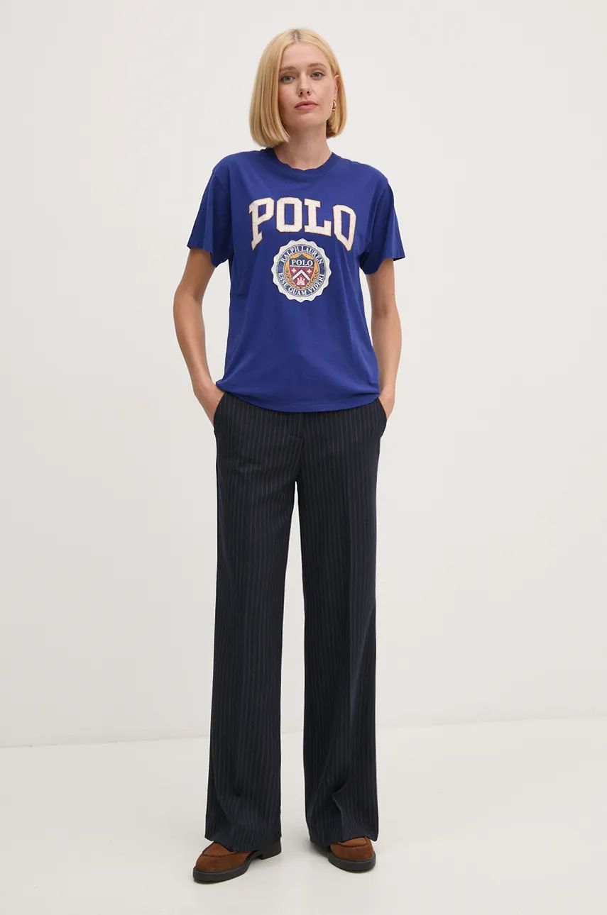 Тениска Polo by Ralph Lauren T-Shirt With Print Синьо | 211941206, 1