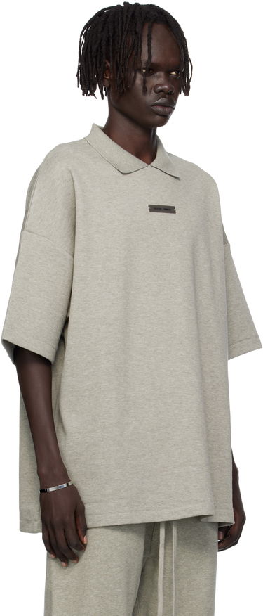 Поло тениска Fear of God ESSENTIALS 90s Fit Piqué Short Sleeve Polo Сиво | 125SP254405F, 1