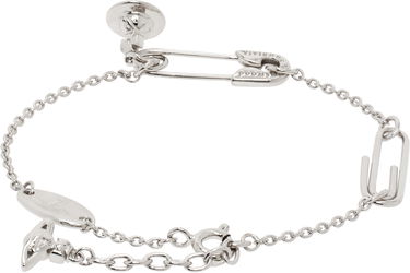 Гривна Vivienne Westwood Vivienne Westwood Safety Pin Chain Bracelet Металик | 6102023T-01P019-, 1