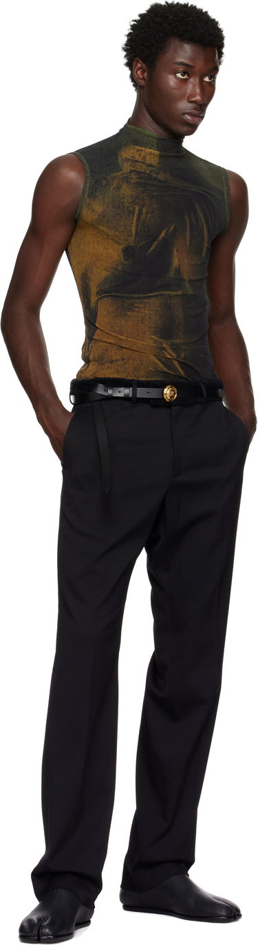 Колани Jean Paul Gaultier Jean Paul Gaultier Leather Belt with Gold Buckle Черно | 25/03-W-AC007-L037-00, 1