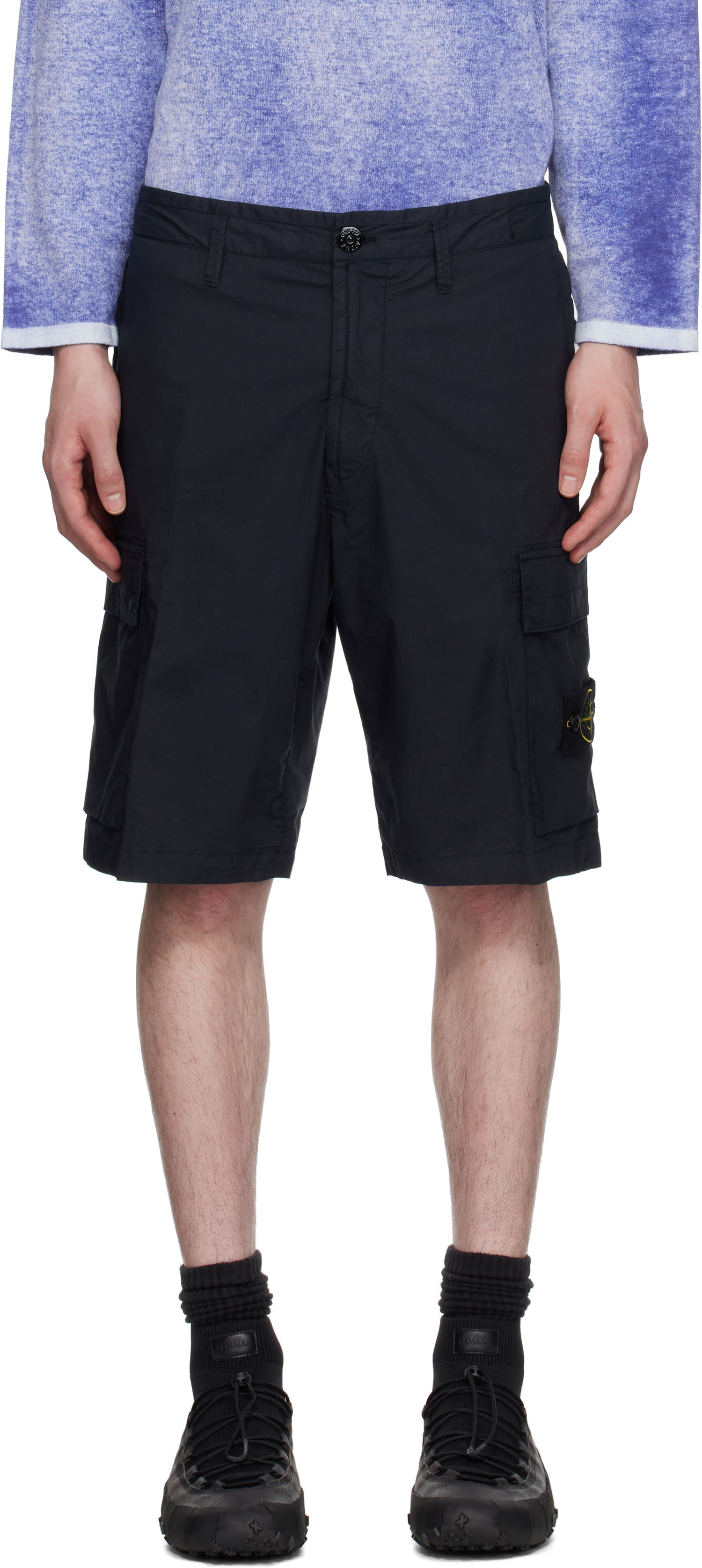 Къси панталони Stone Island Stone Island Stretch Cotton Tela Paracadute Shorts Тъмно синьо | K1S15L100L08S0003, 0