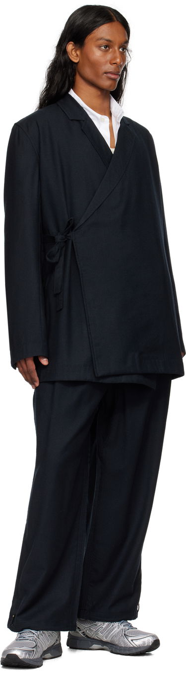 Палта Maharishi Maharishi Asymmetrical Kimono Wool Blazer Тъмно синьо | 6057, 3