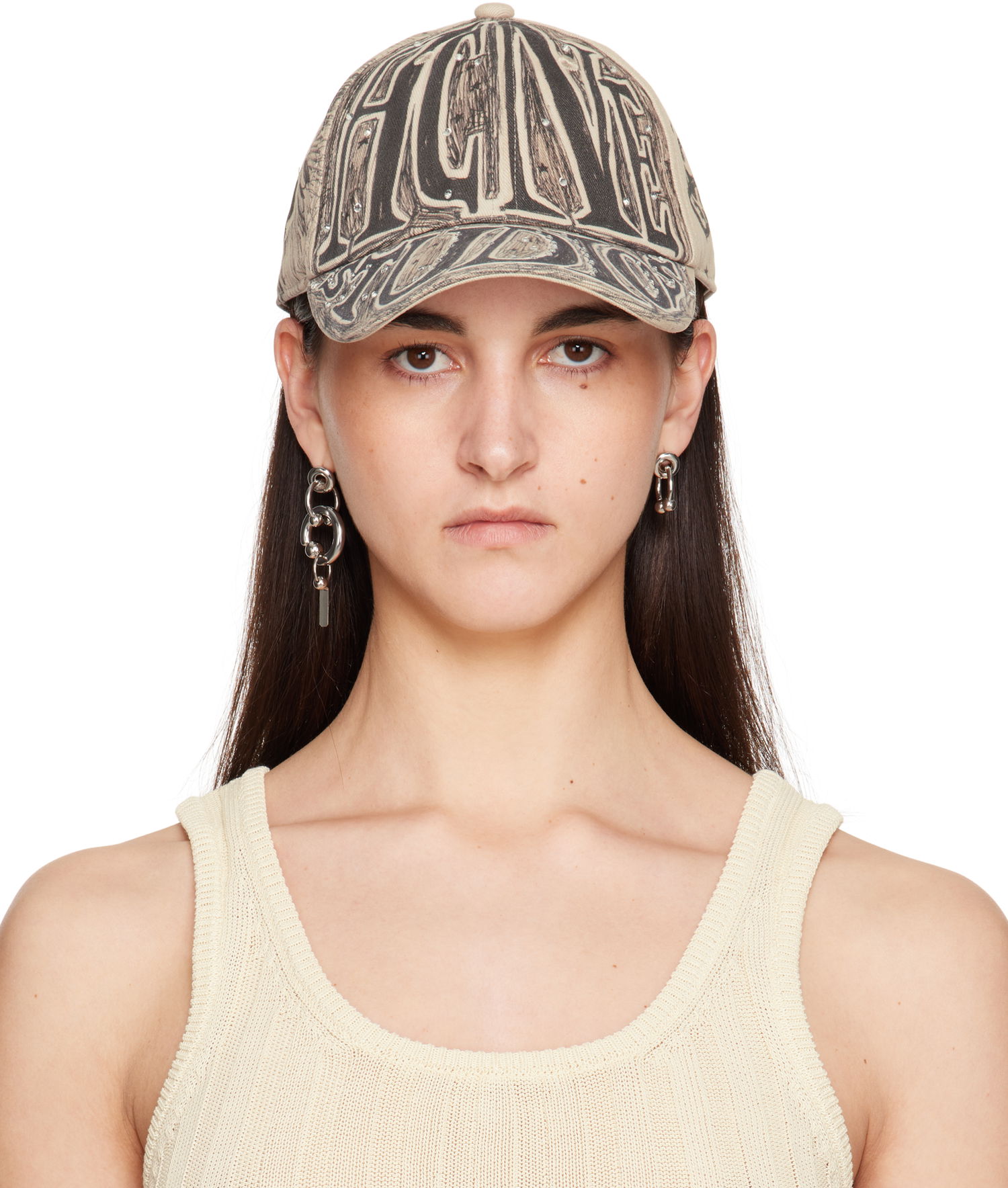 Шапка с козирка Acne Studios Acne Studios Organic Cotton Baseball Cap Бежово | C40404-, 0
