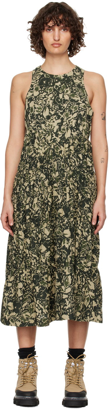 Pокля YMC YMC Haven Midi Dress Зелено | Q1UAH, 0