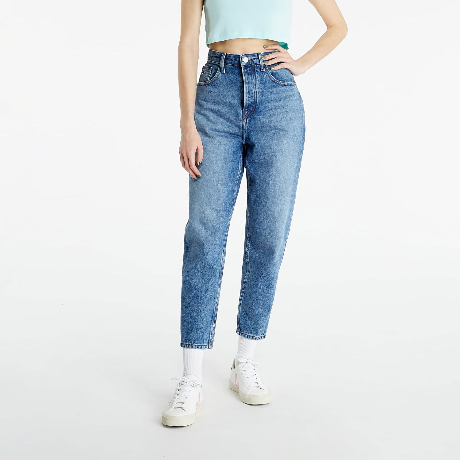 Дънки Tommy Hilfiger Mom Ultra High Rise Tapared Jeans Синьо | DW0DW09599 1A5, 0