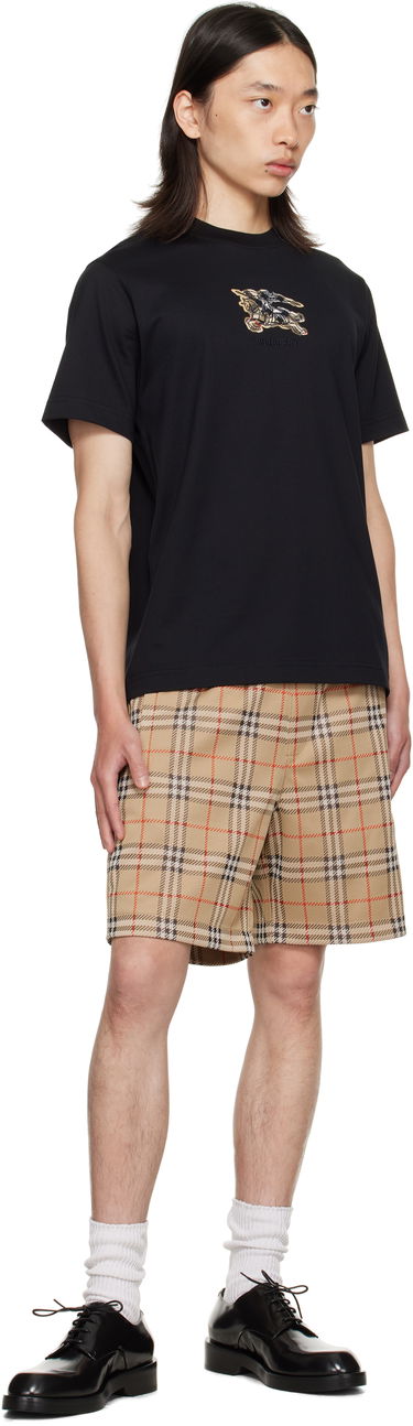 Тениска Burberry Burberry EKD Check Cotton T-Shirt Черно | 8116169, 3