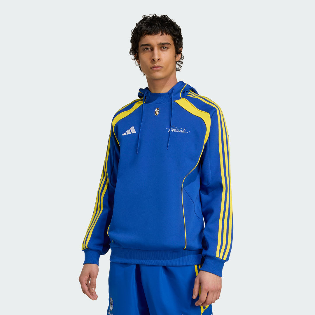 Суитчър adidas Performance Juventus Vialli Pack Doubleknit Hoodie Синьо | JM9456, 0