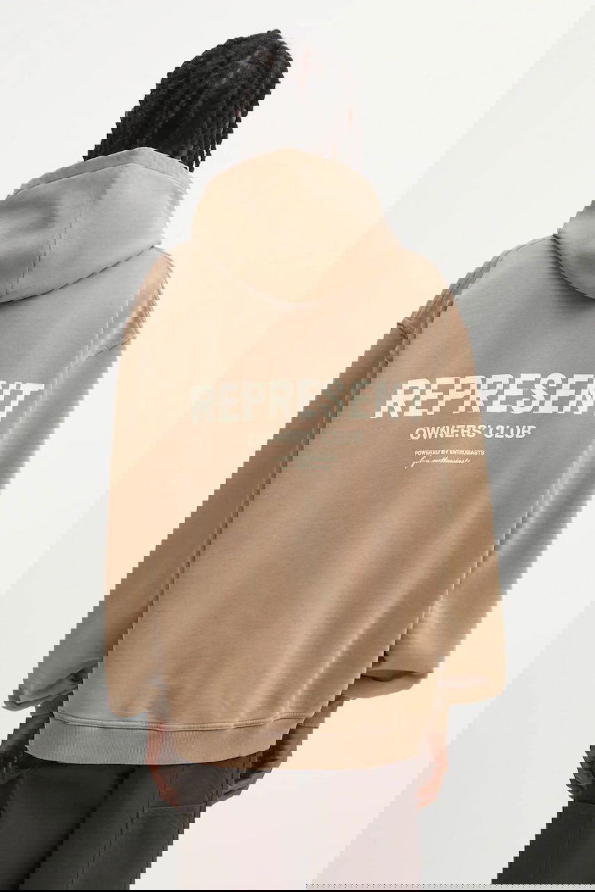 Суитчър Represent Clo Represent Owners' Club Hoodie with Print Бежово | OCM41113.16, 0