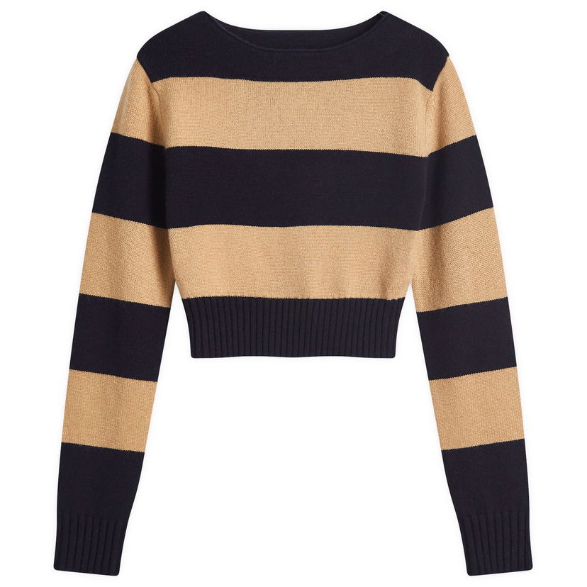 Пуловер Max Mara Knitted Striped Jumper Бежово | 2421366062600-020