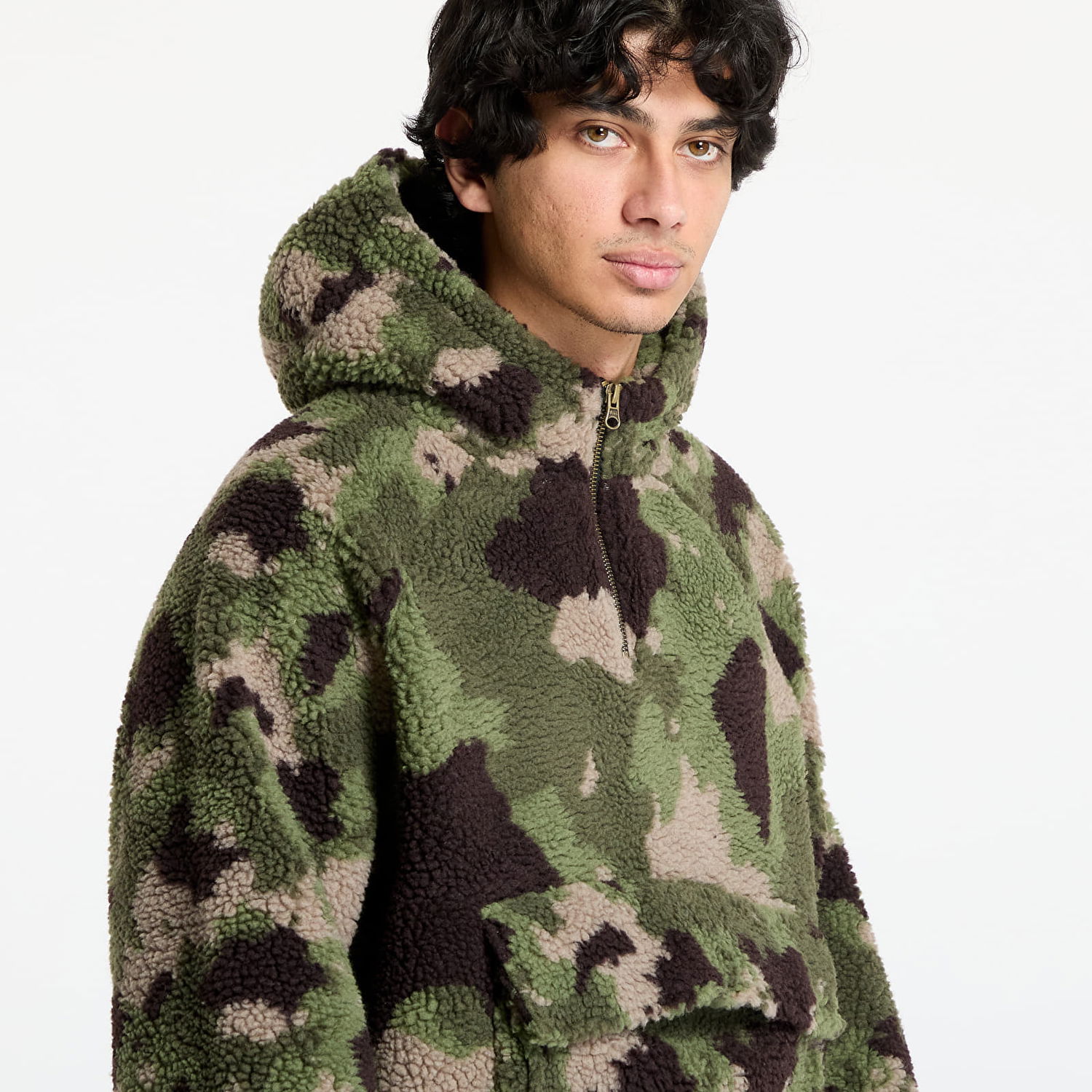 Суитчър Vans Sherpa Hoodie Camo Зелено | VN000HN197I, 1