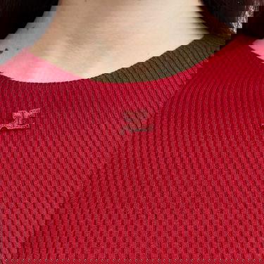 Тениска Courrèges Short Sleeves Light Rib Sweater Червено | 124MPU130FI0049-4031, 5