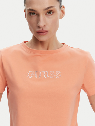 Тениска GUESS Guess Briana Short Sleeve T-Shirt Оранжево
 | V3BI11J1314-G6K7, 2