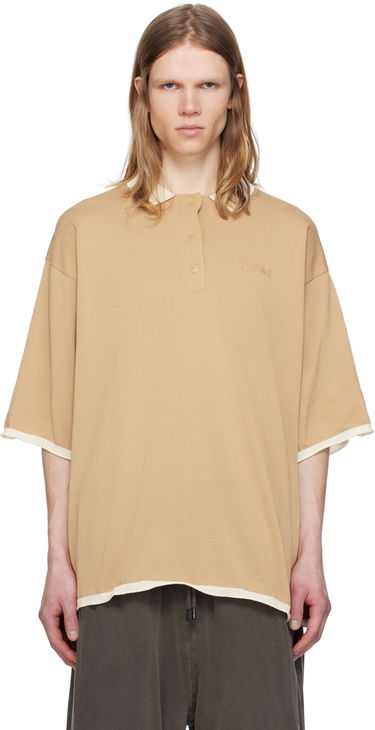 Поло тениска HED MAYNER Hed Mayner Embroidered Polo Бежово | HMMA75076R-HA605A, 0