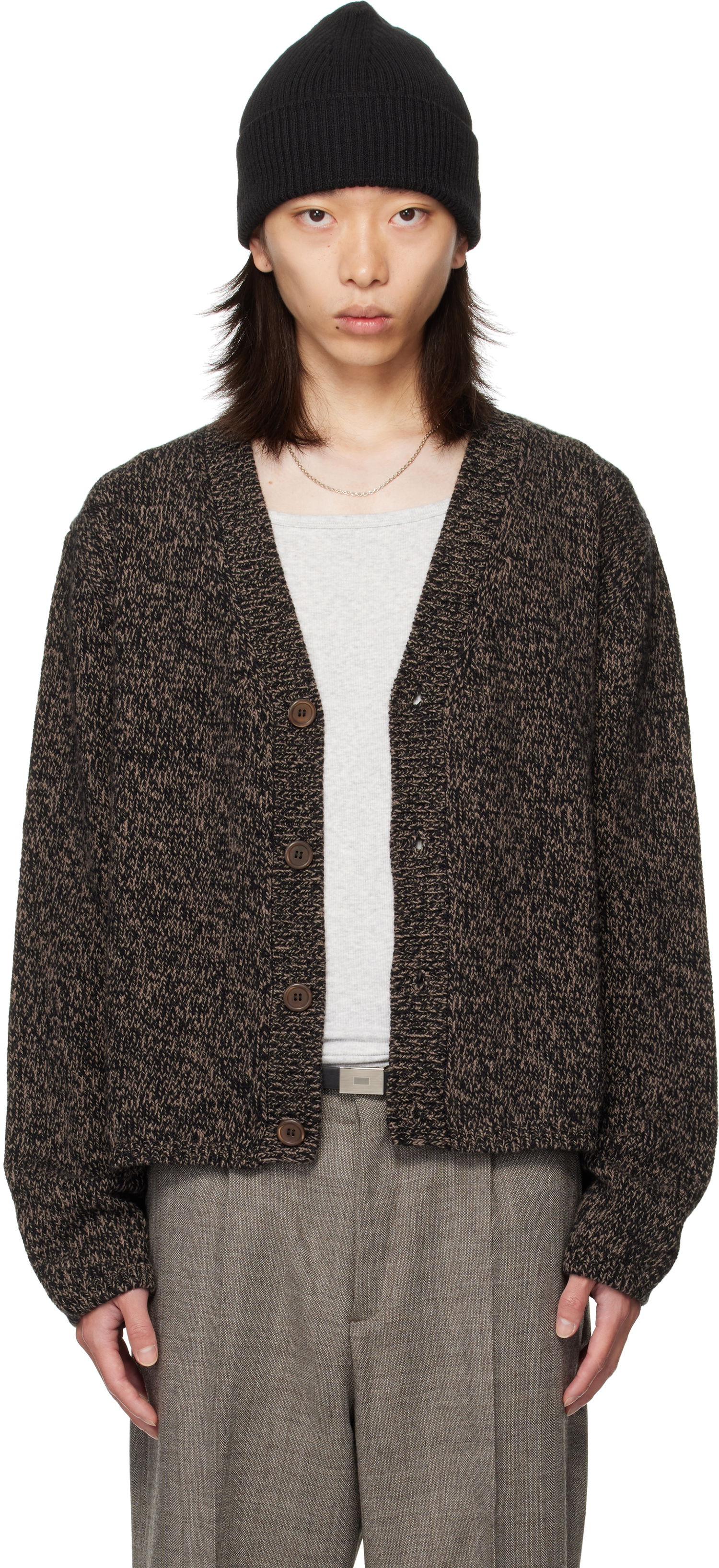 Пуловер OUR LEGACY OUR LEGACY Academy Knit Cardigan Кафяво | M4253AB, 0