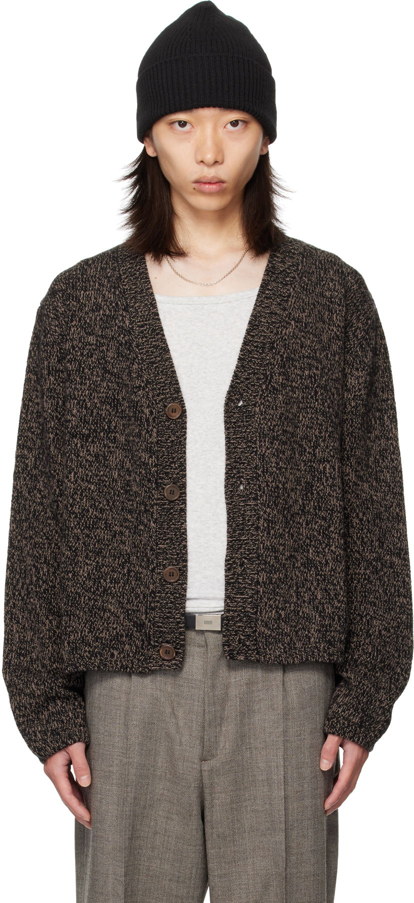 Пуловер OUR LEGACY OUR LEGACY Academy Knit Cardigan Кафяво | M4253AB