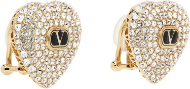 Обеци Valentino Valentino Garavani Crystal Heart Earrings Металик | 6W2J0Y68VTI, 1