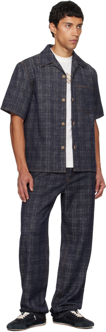 Риза Burberry Burberry Relaxed Fit Check Denim Shirt Синьо | 8113431, 3