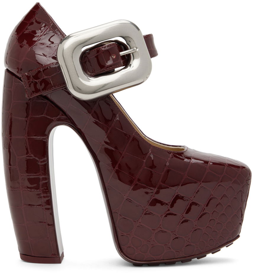Кецове и обувки Bottega Veneta Mostra Heels "Red" Бургунди | 716146 V2DW0, 0