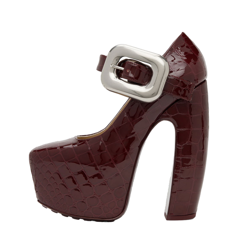 Кецове и обувки Bottega Veneta Mostra Heels "Red" Бургунди | 716146 V2DW0